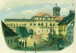 Widok Pałacu Myśliwskiego, J. Alt, litografia, 1840 r
